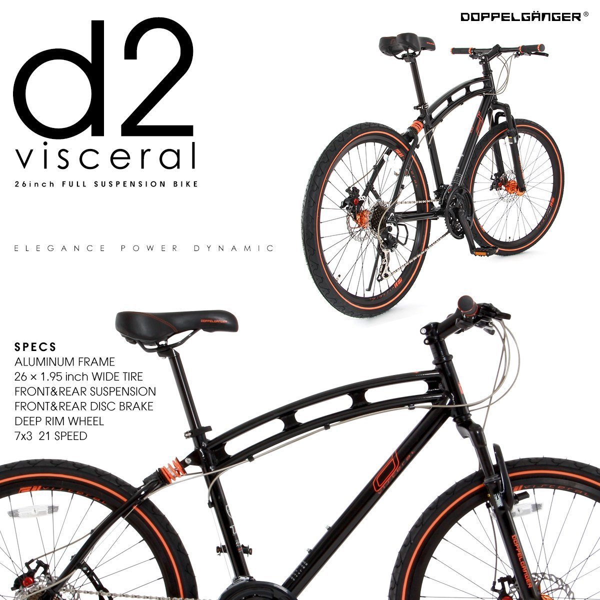正式マウンテンバイク ドッペルゲンガー d2 visceral SIMANO Mサイズ